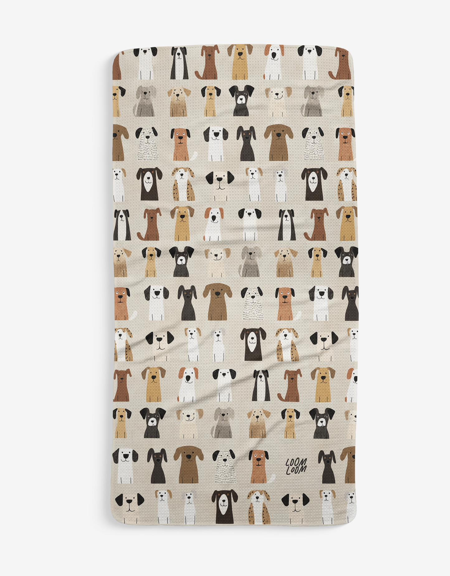 Dog Rows Bath Towel