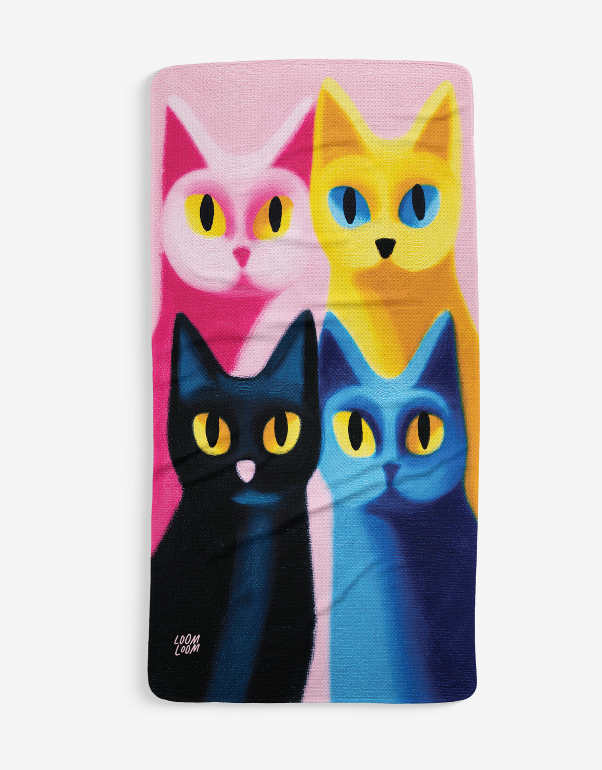 Colorful Cats Bath Towel
