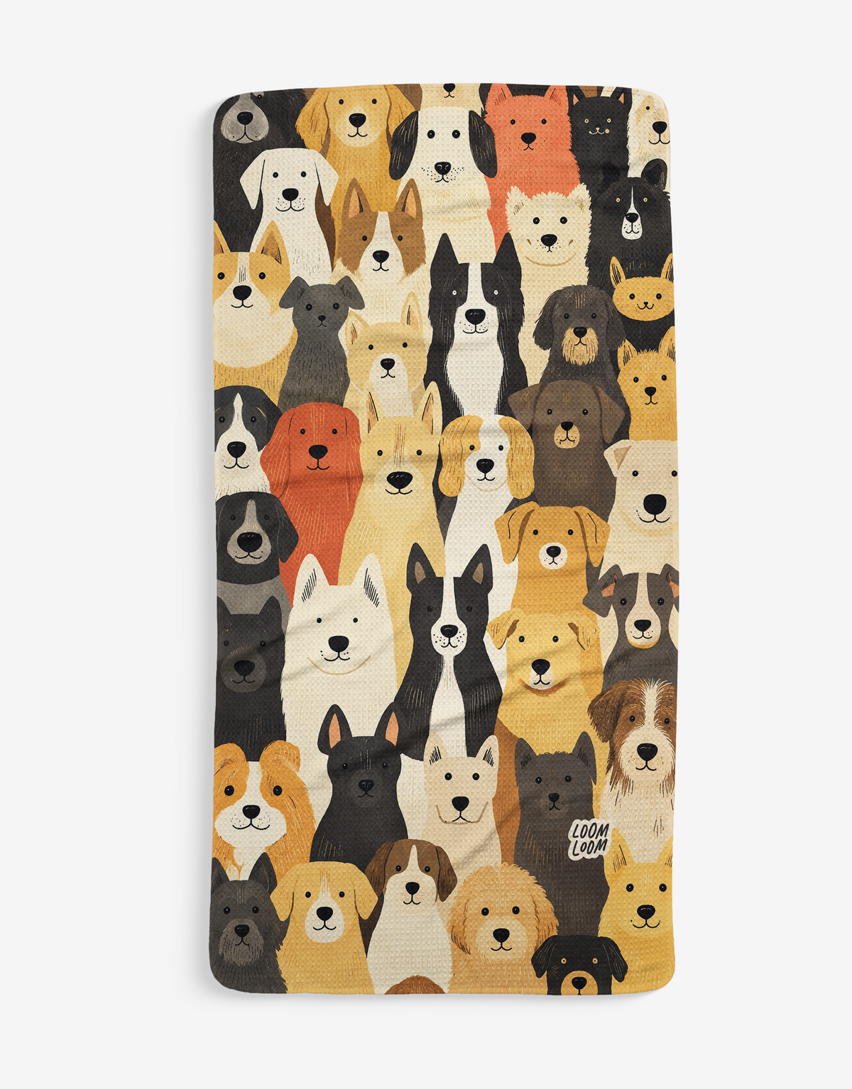 Puppy Crowd Bath Towel