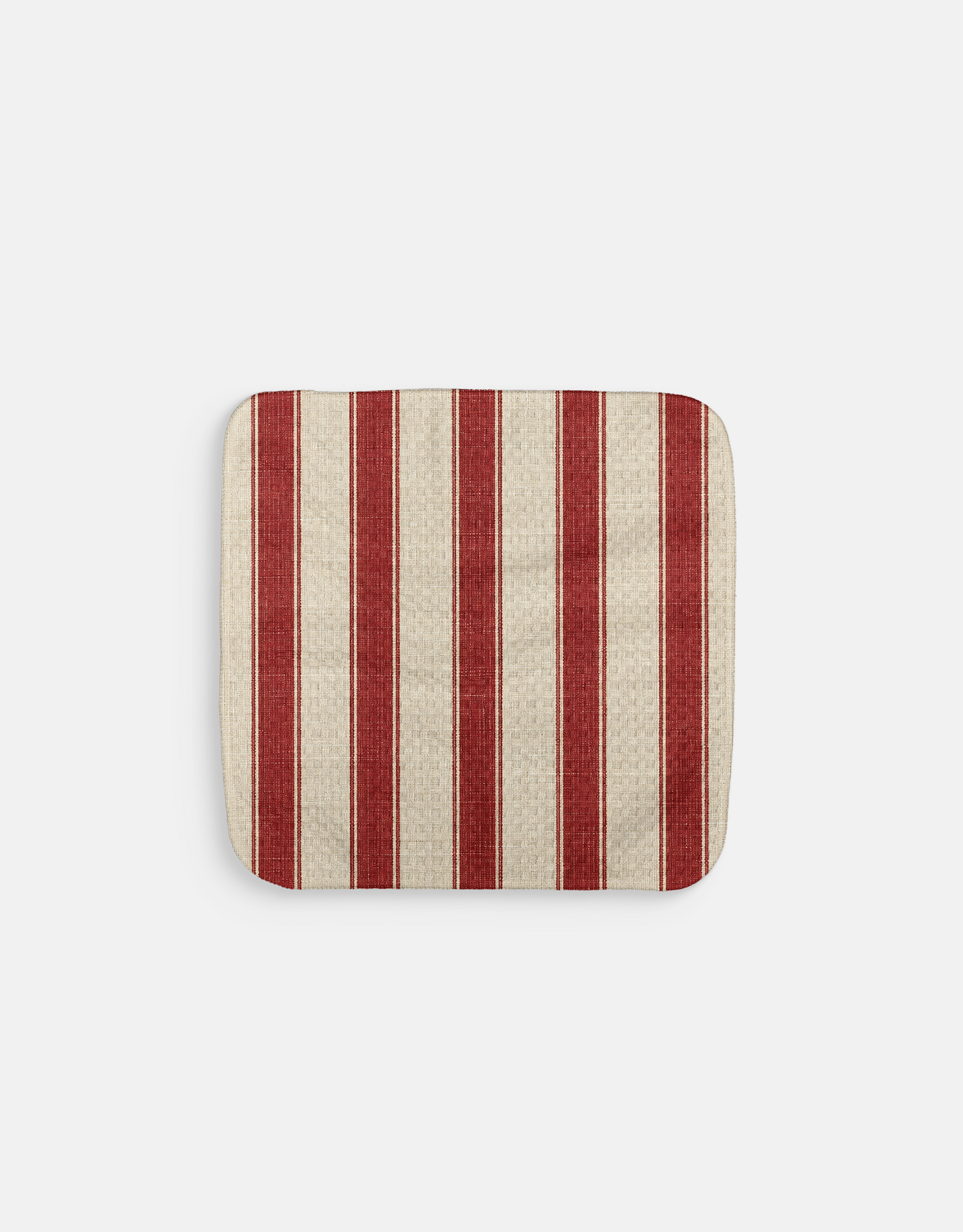Red Linen Stripe Dishcloth