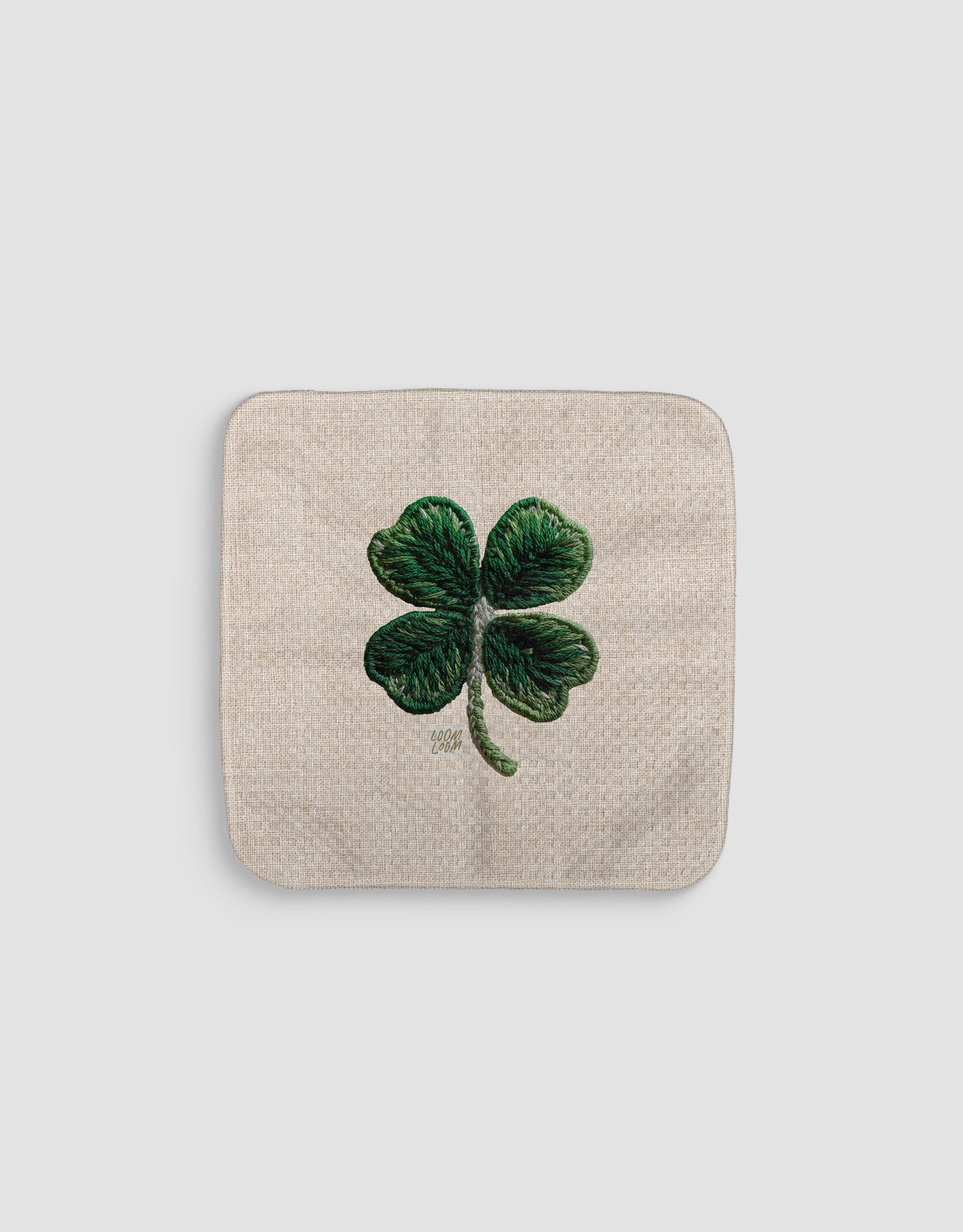 Big Embroidered Shamrock Dishcloth