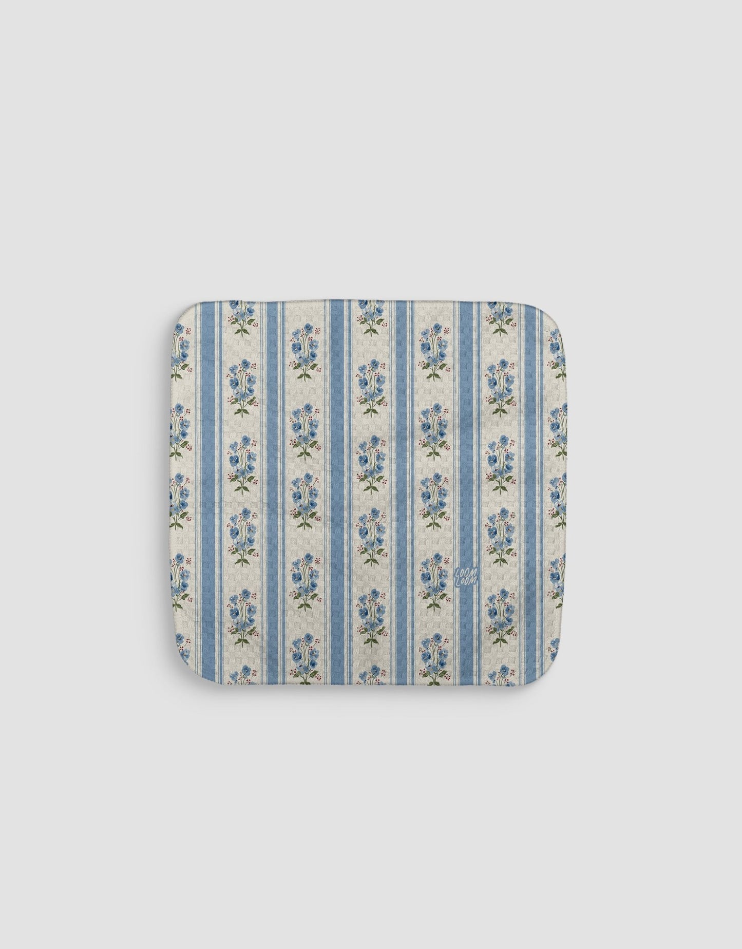 Blue Bouquet Stripes Dishcloth - Loom Loom