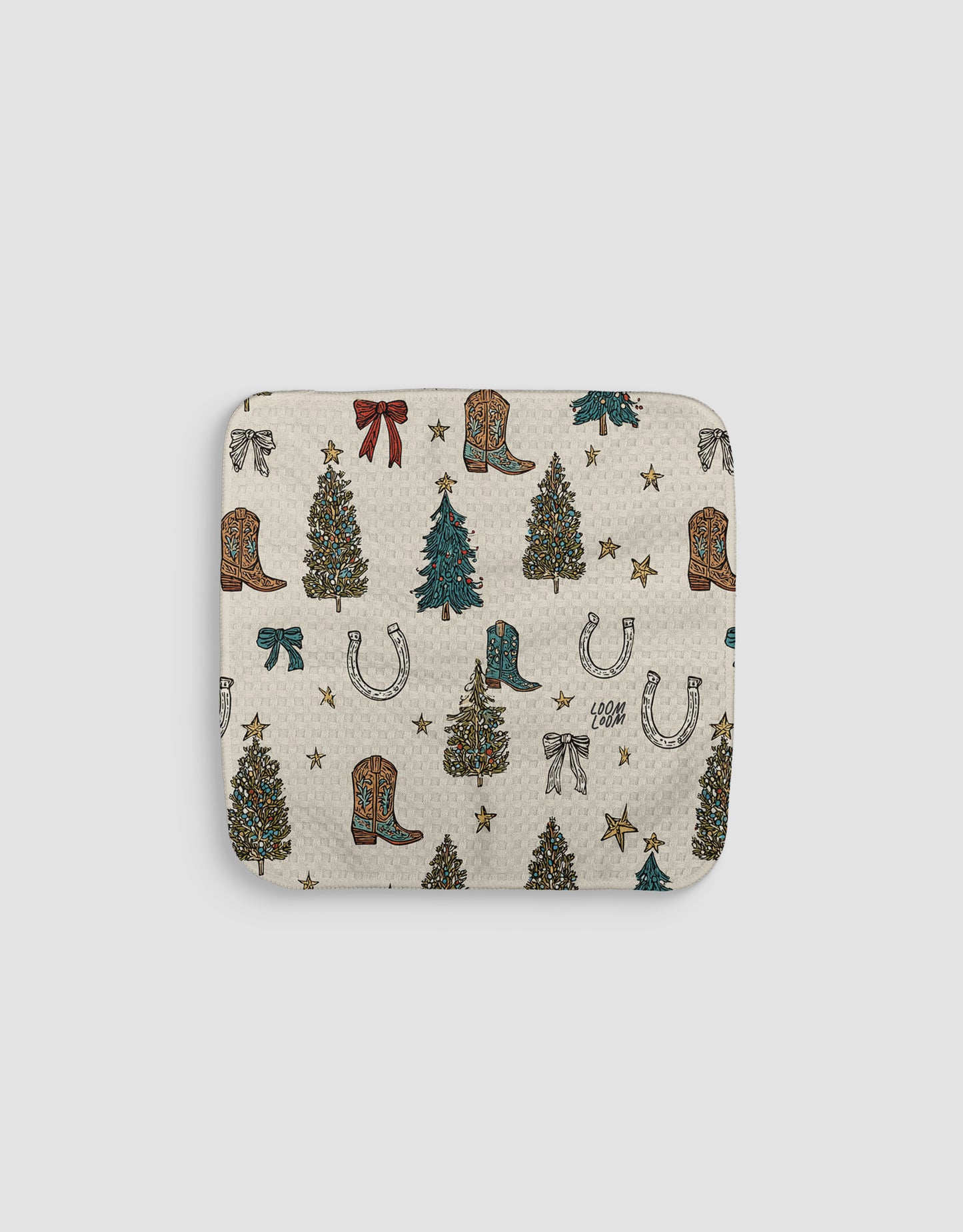 Christmas Boots Dishcloth