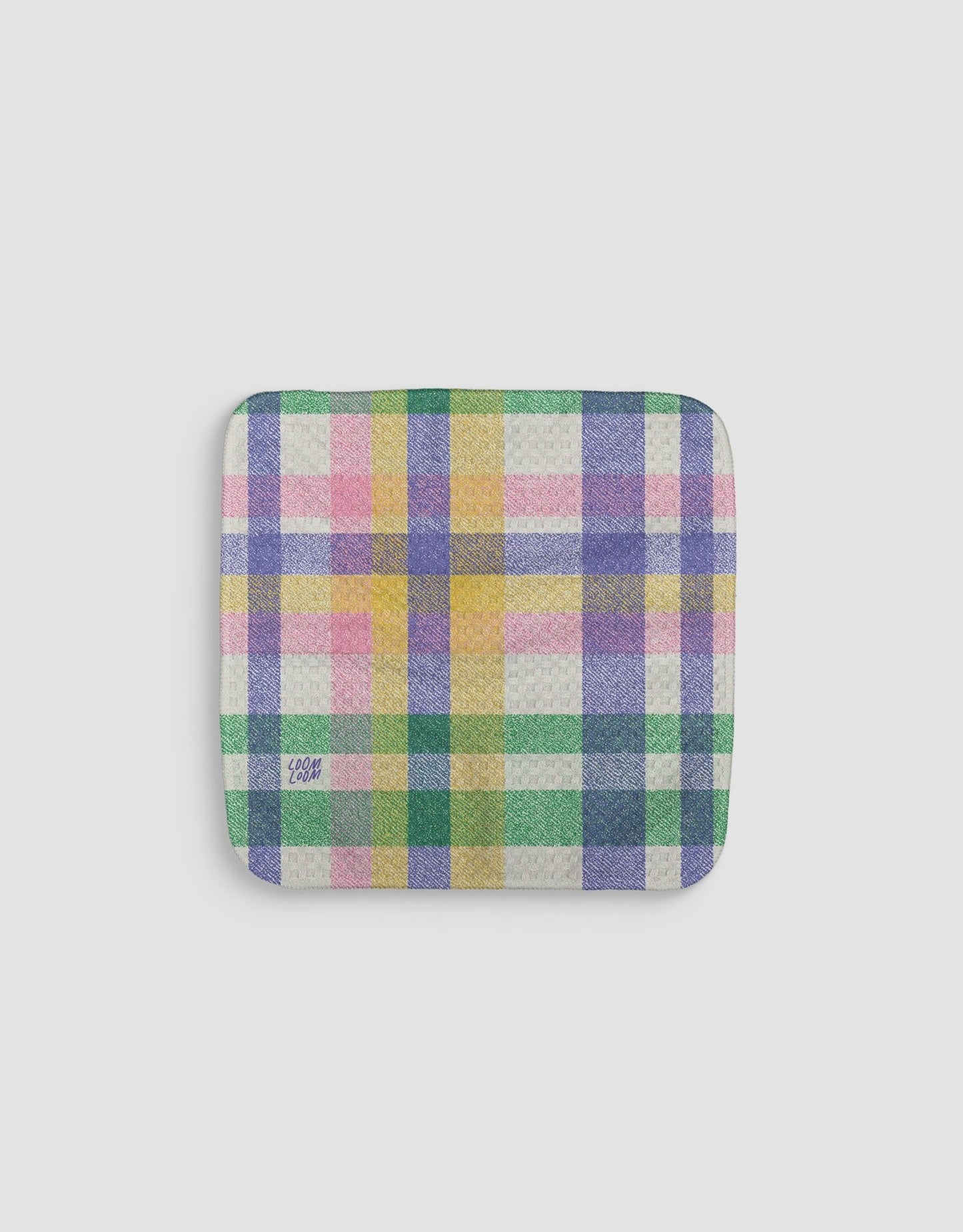 Crayon Spring Plaid Dishcloth - Loom Loom