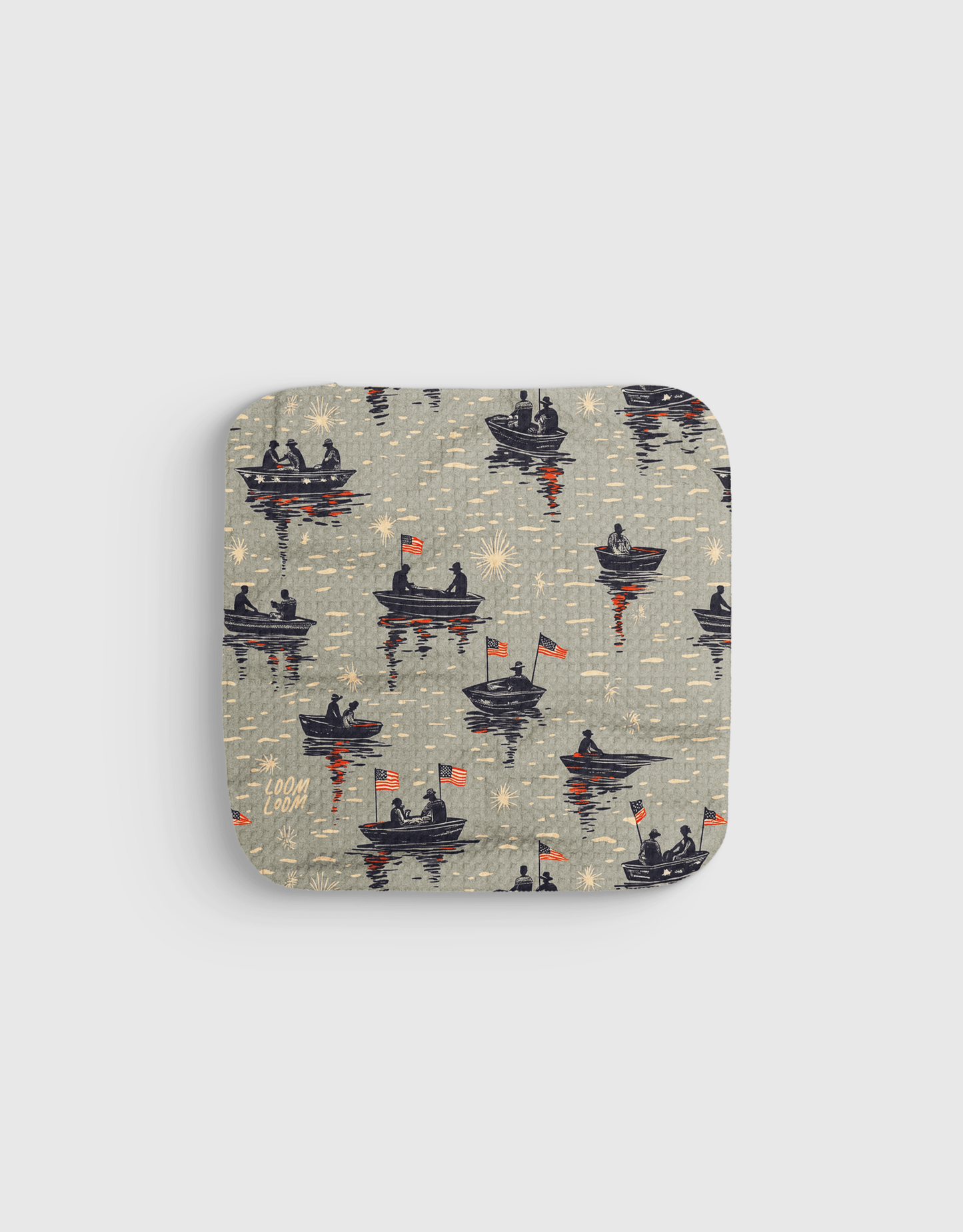 Fireworks On Lake Dishcloth - Loom Loom