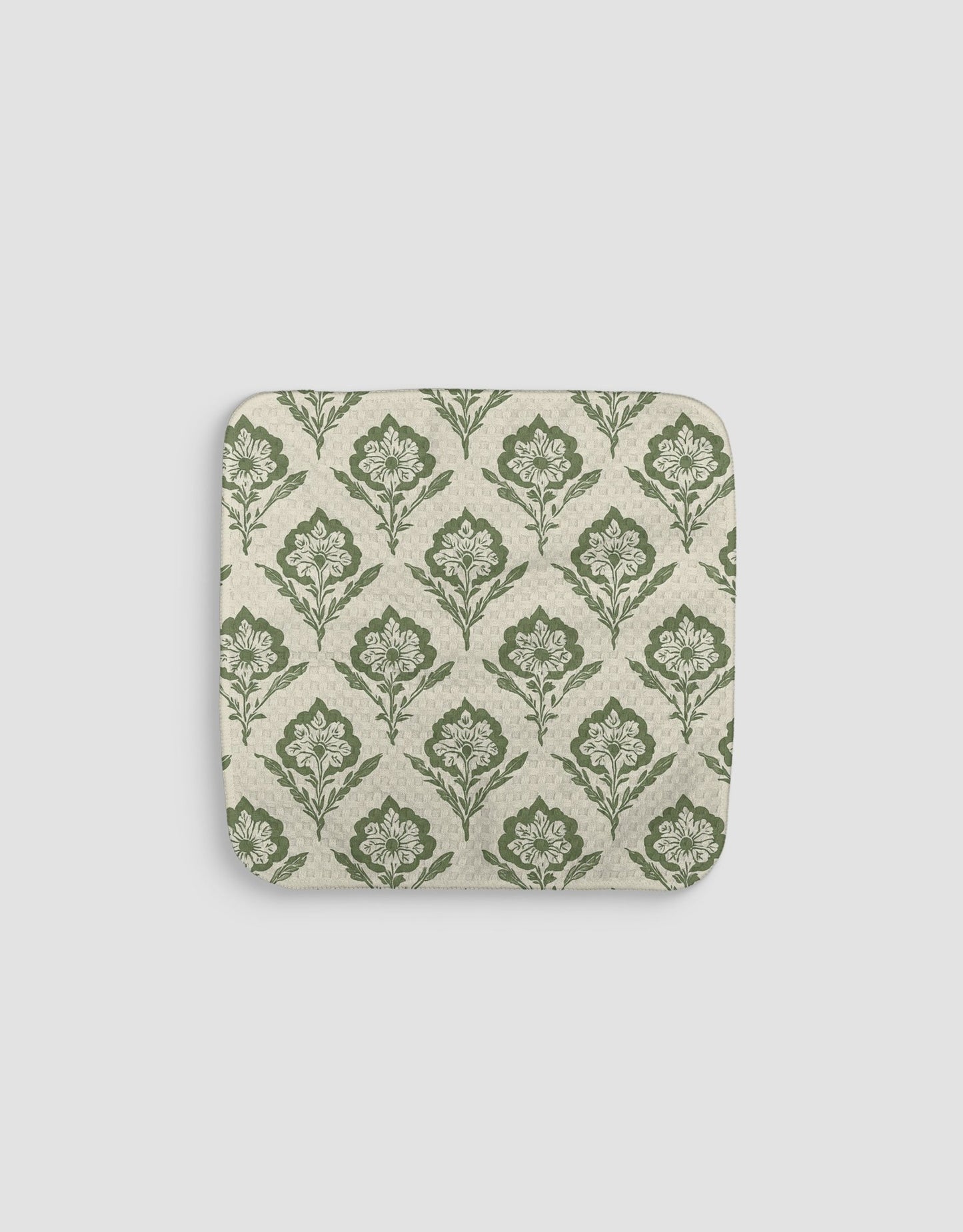 Green Flower Dishcloth - Loom Loom
