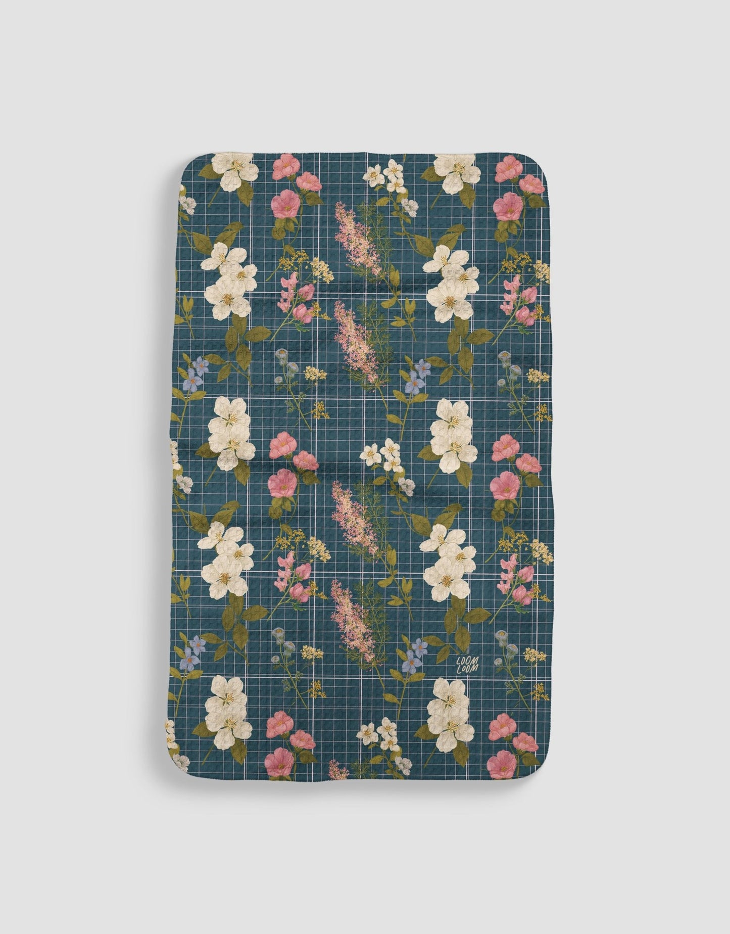 Grid Lines Floral - Loom Loom