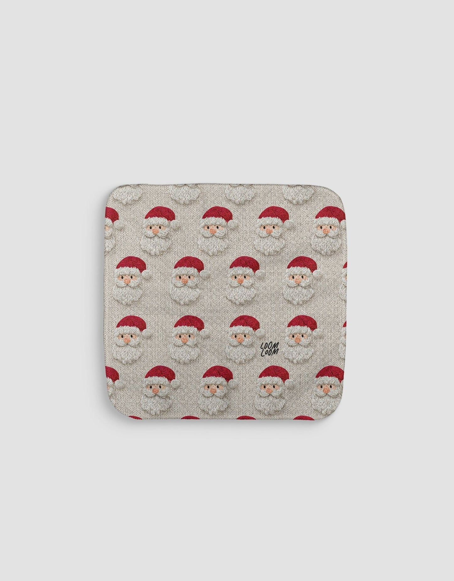 Knit Santas Tan Dishcloth - Loom Loom