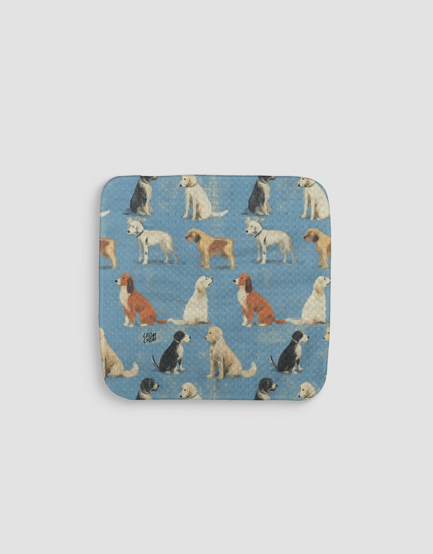 Oil Painted Dogs Dishcloth - Loom Loom