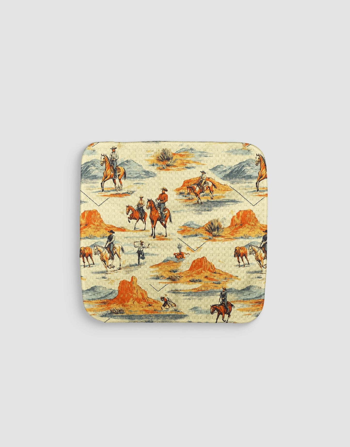 Red Rock Cowboys Dishcloth - Loom Loom