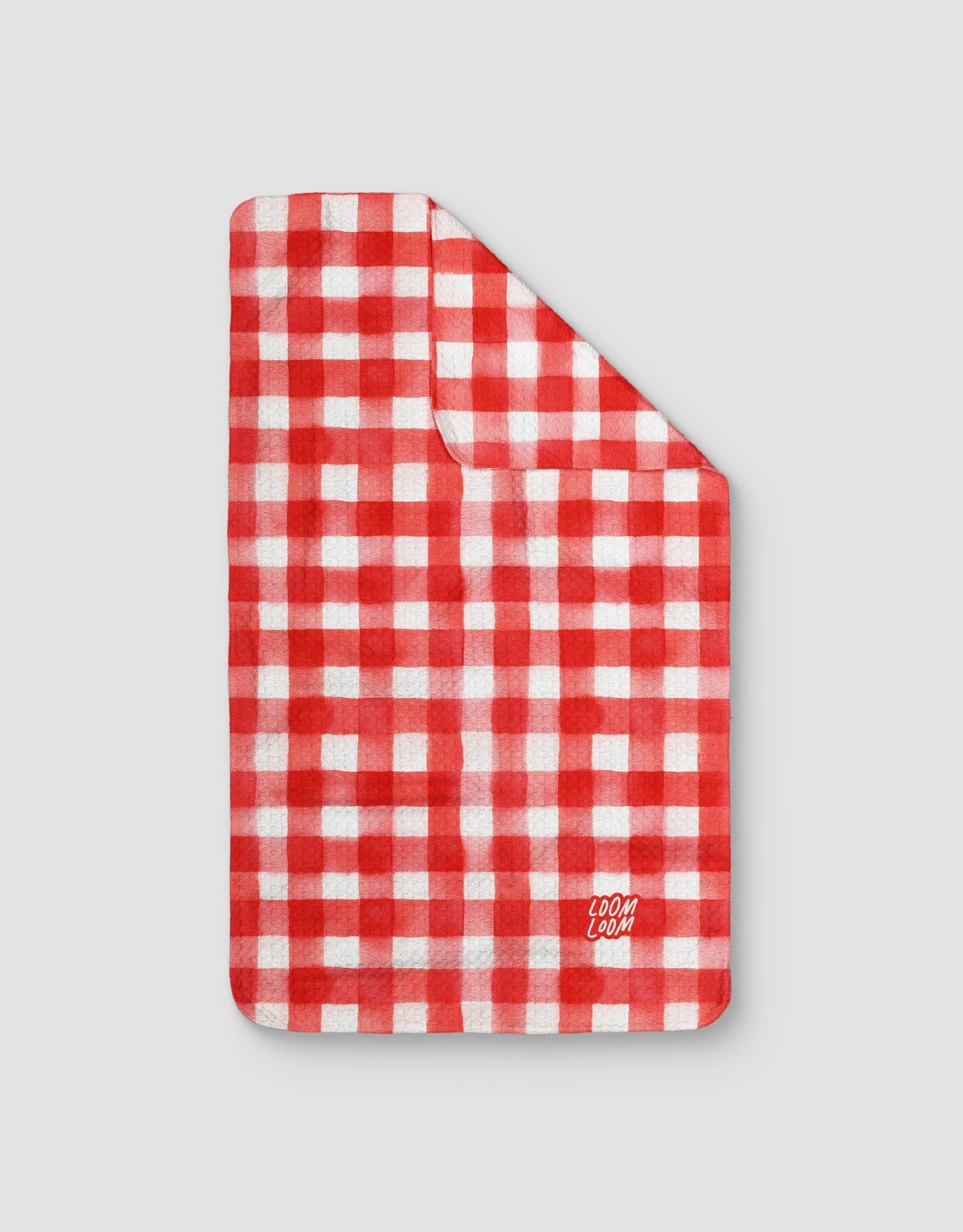 Red Watercolor Gingham - Loom Loom