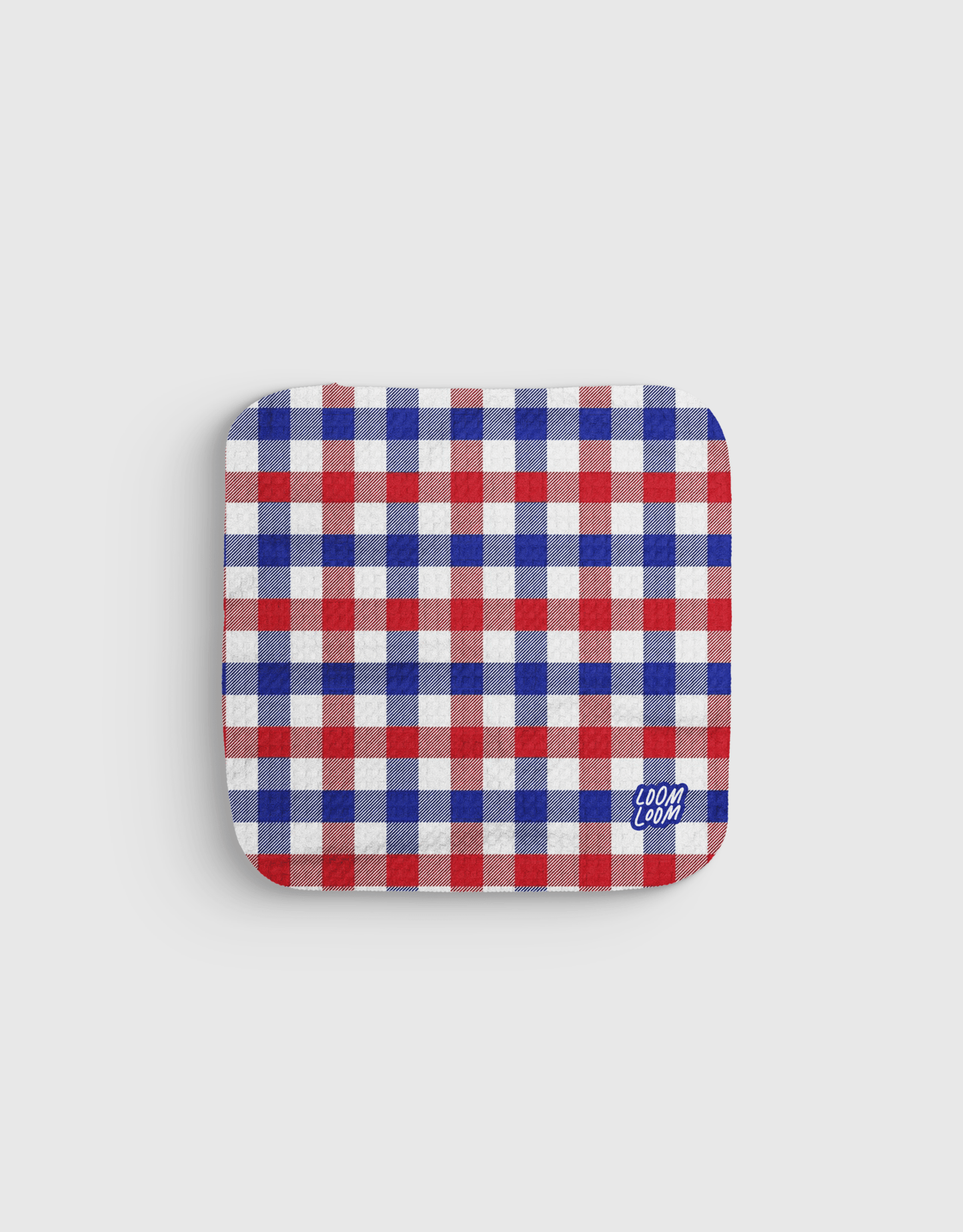 RWB Plaid Dishcloth - Loom Loom