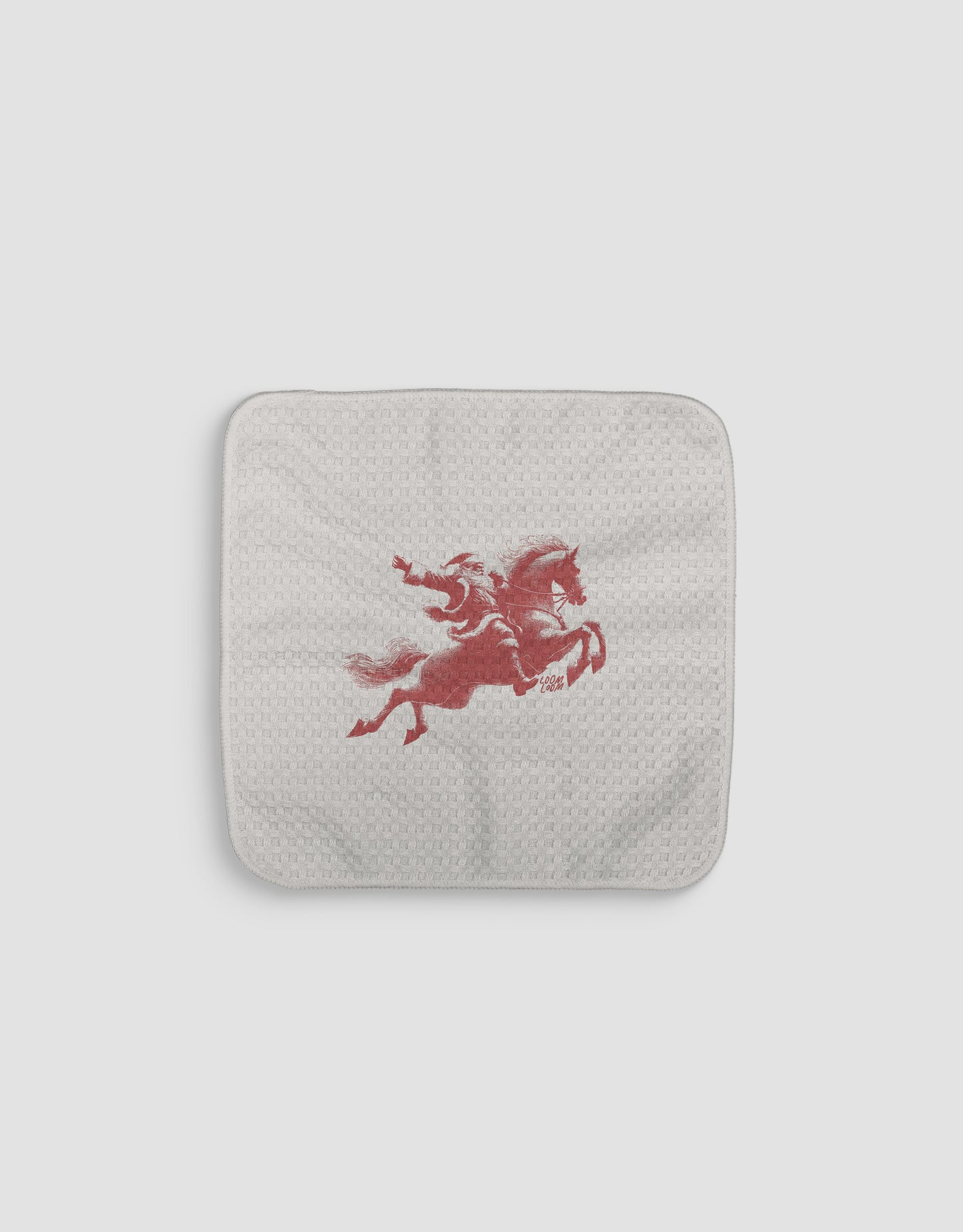 Saddle Up Santa Dishcloth