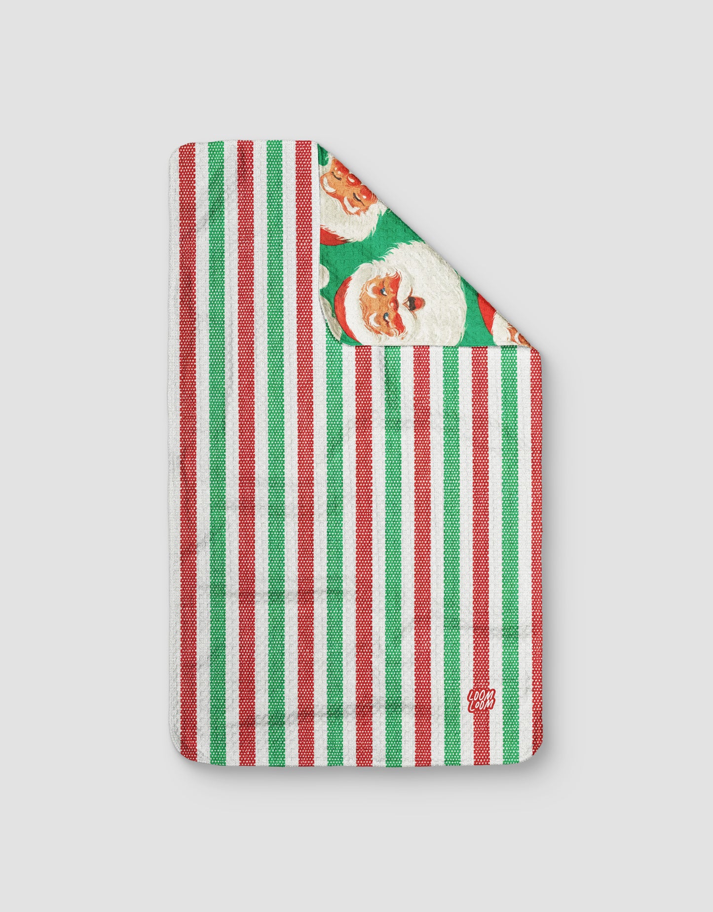Santa Wrapping + Stripes Reversible