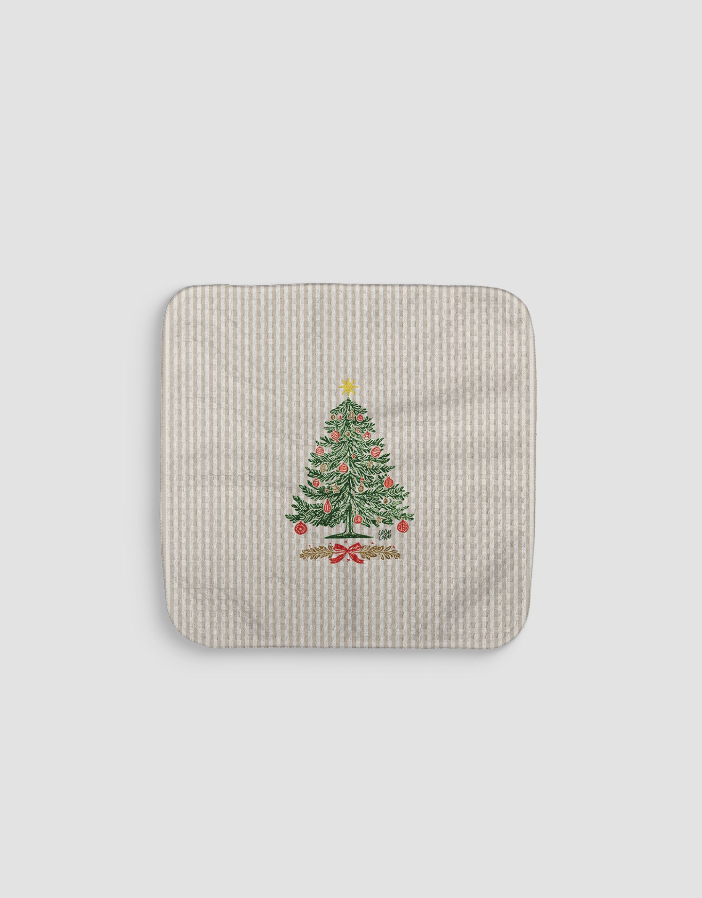Stamped Tree Dishcloth