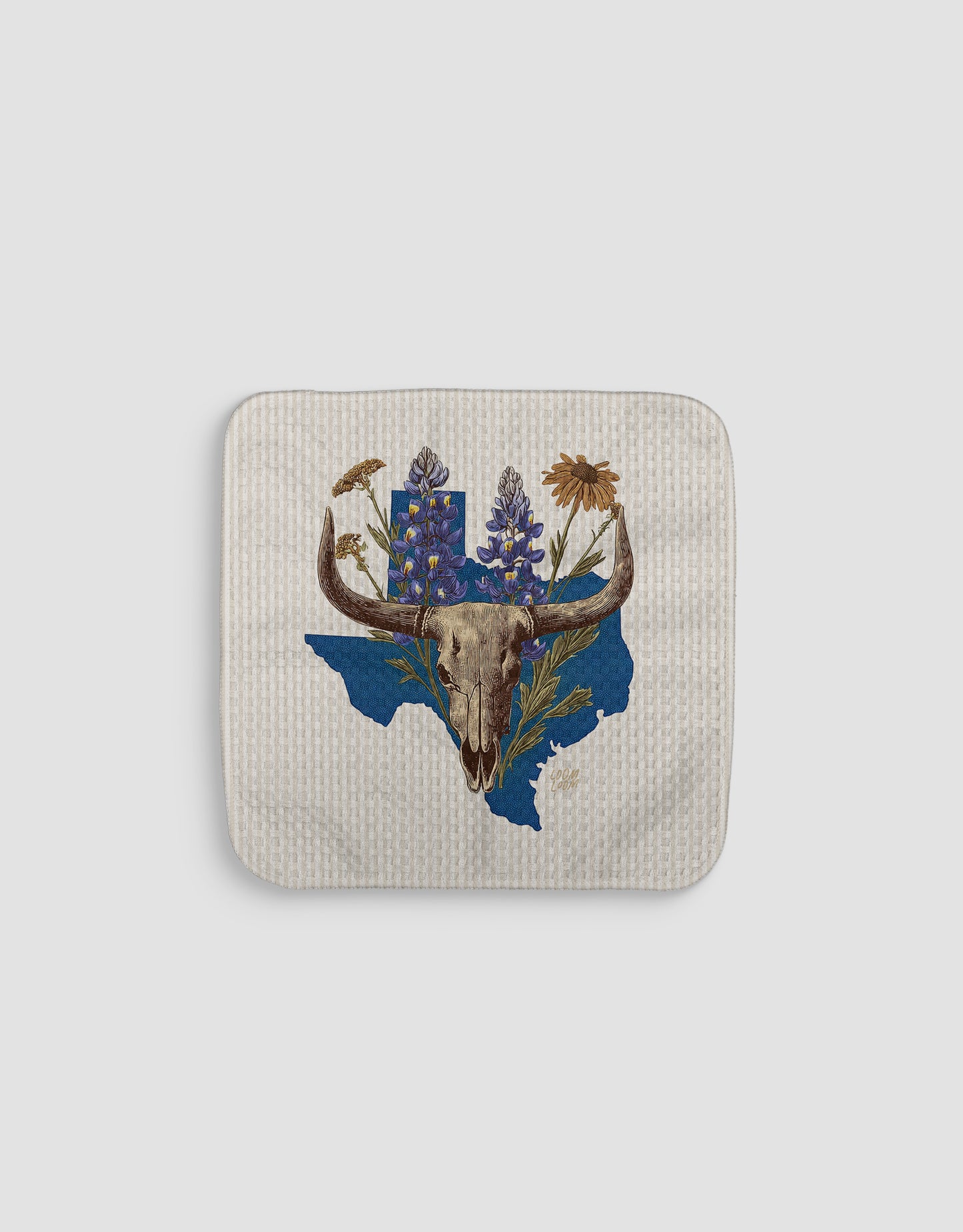 Texas Skull Dishcloth