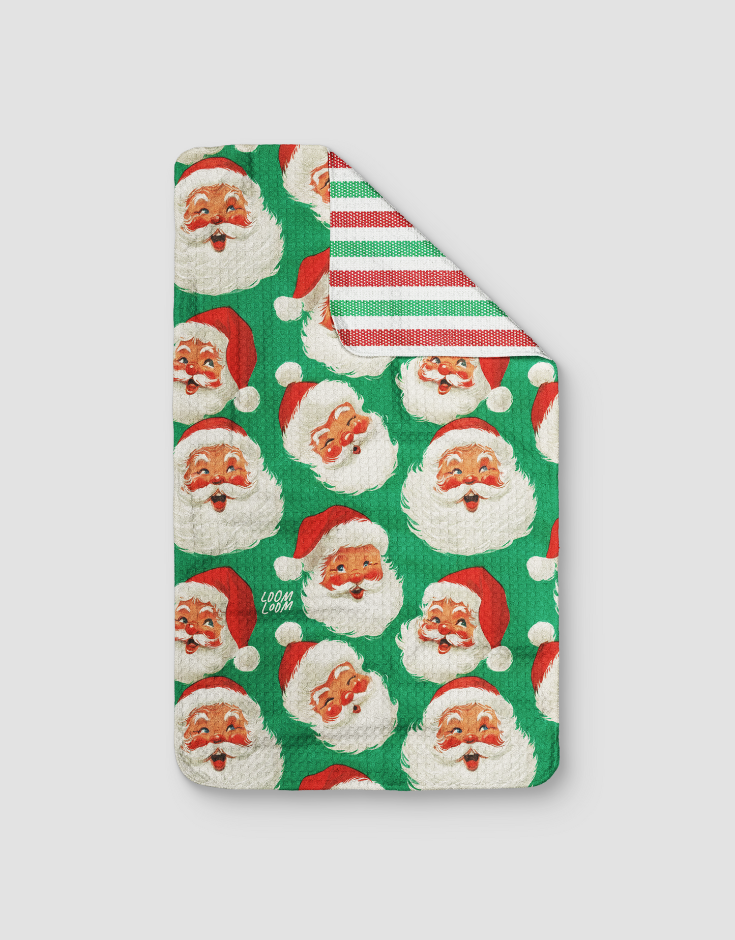 Santa Wrapping + Stripes Reversible