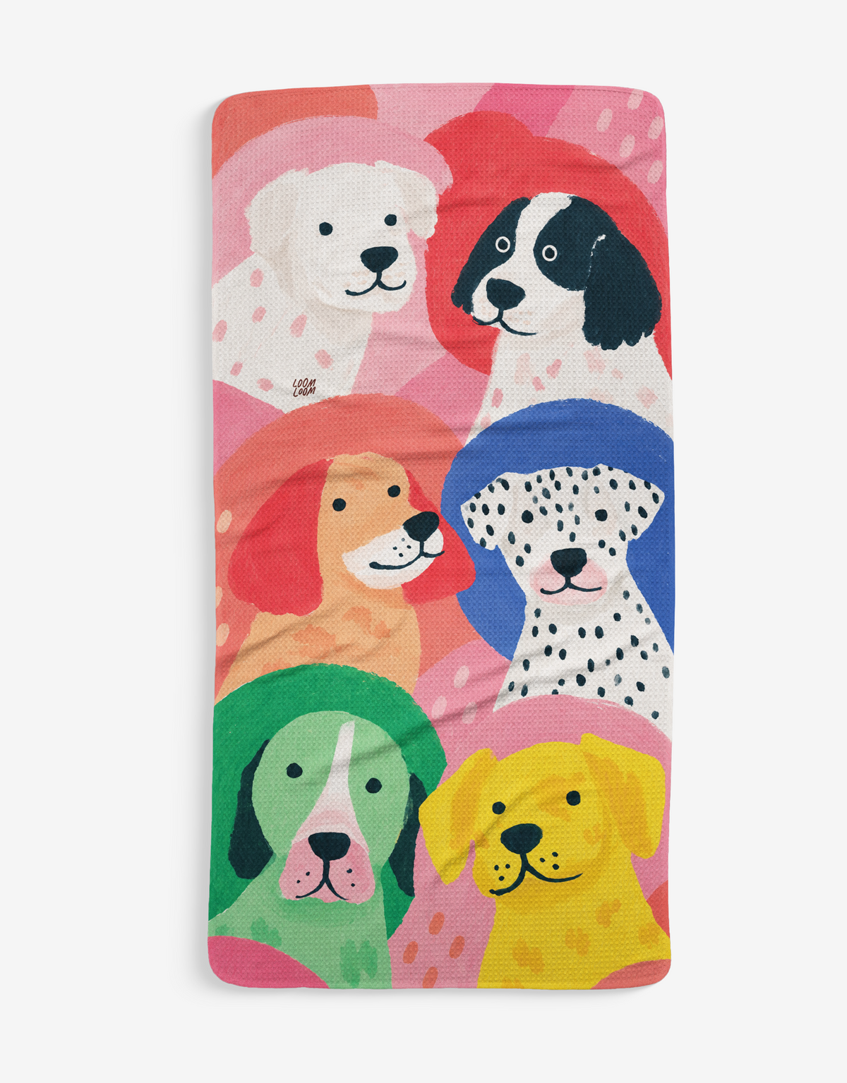 Colorful Dogs Bath Towel