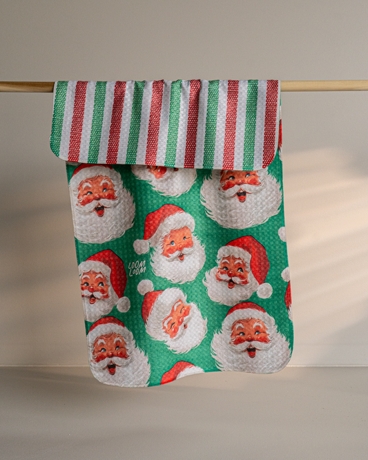 Santa Wrapping + Stripes Reversible