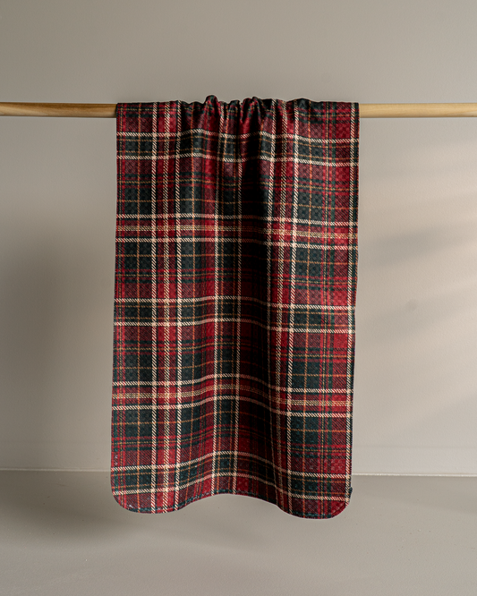 December Plaid + White
