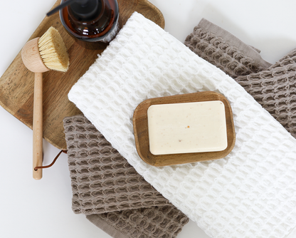 White Waffle Face Towel