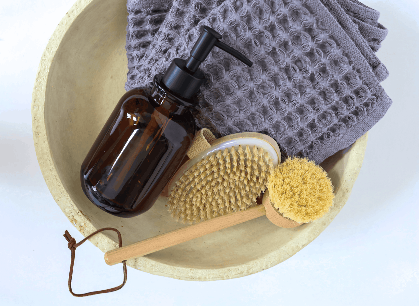 Grey Waffle Face Towel