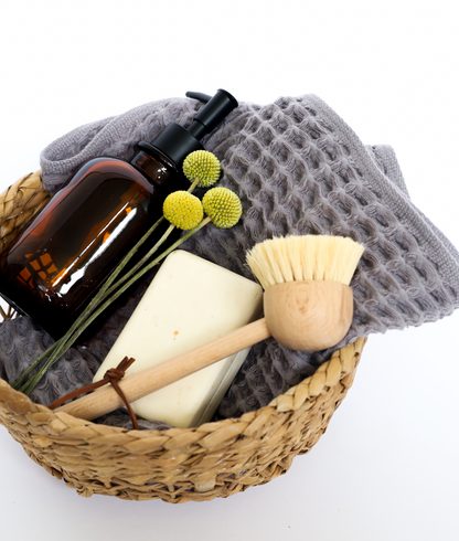 Grey Waffle Bath Towel Set