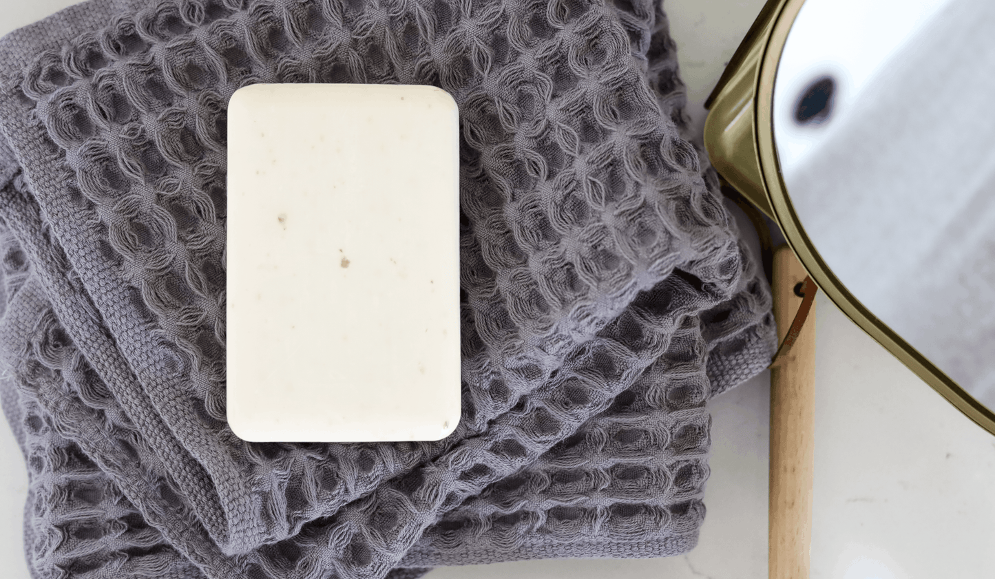 Grey Waffle Face Towel