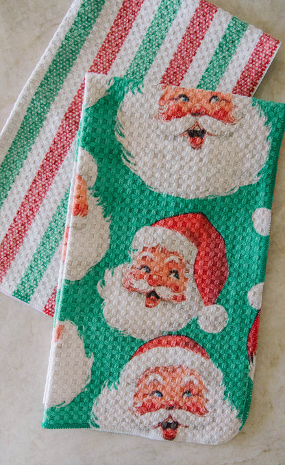 Santa Wrapping + Stripes Reversible