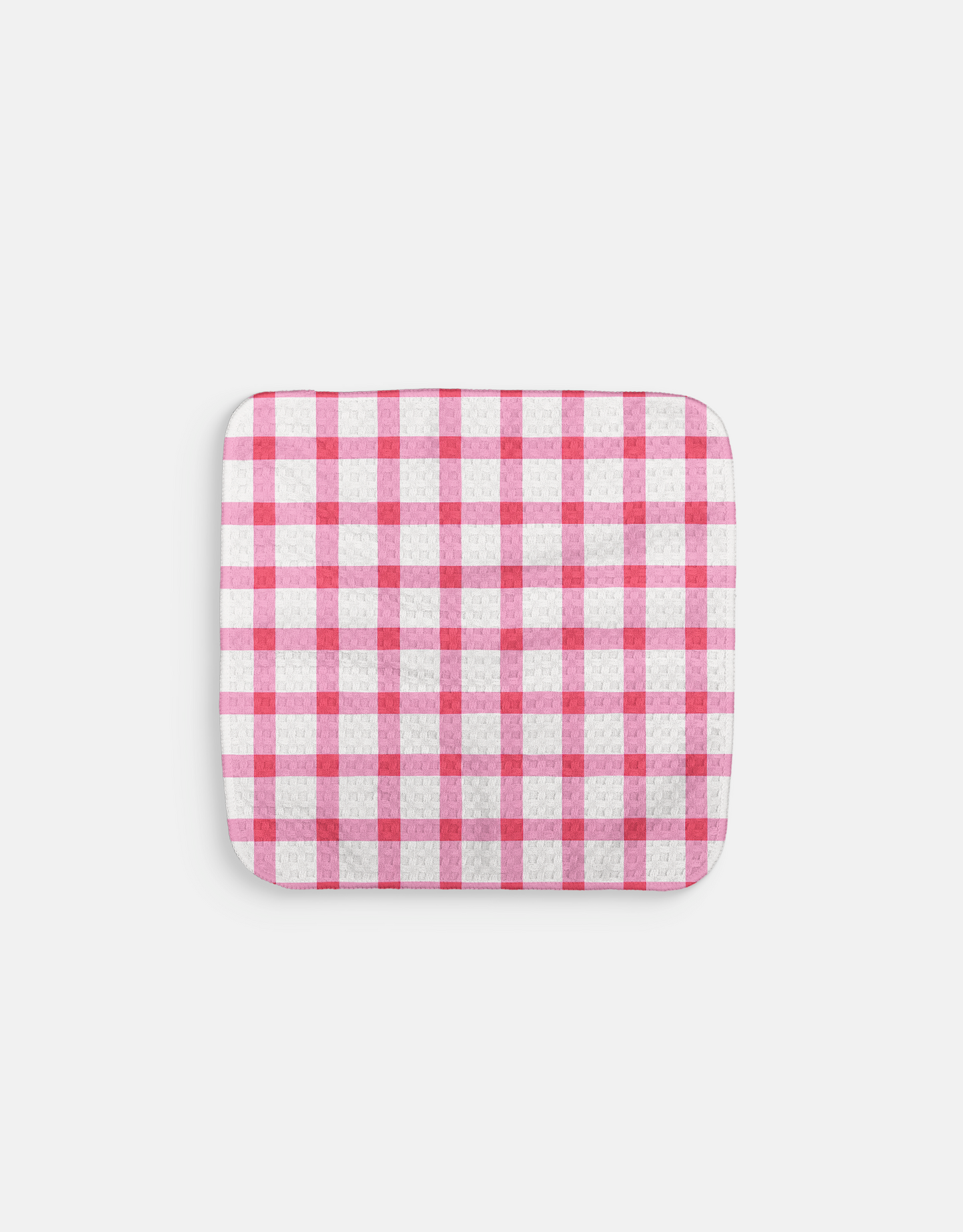 Raspberry Plaid Dishcloth