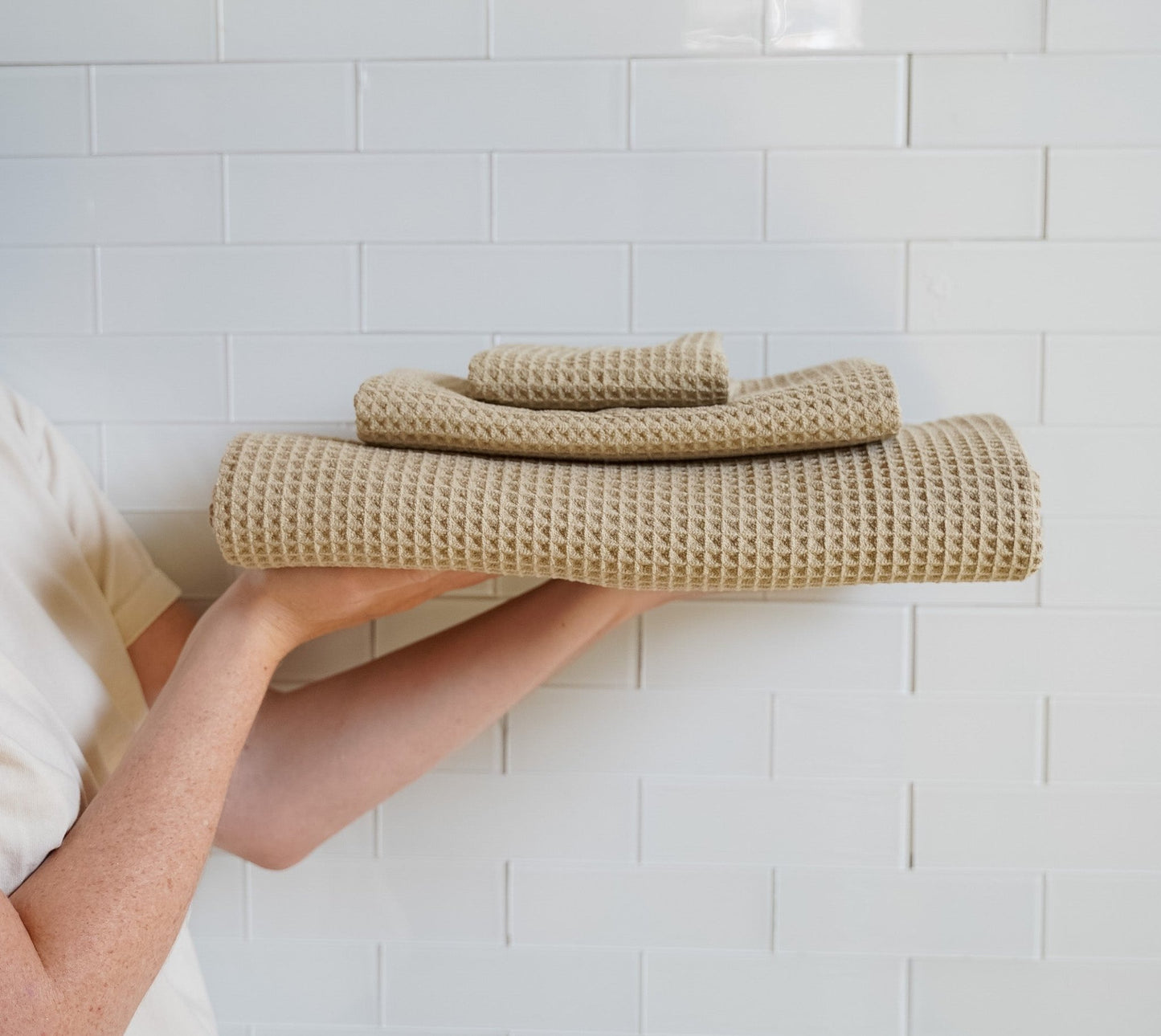 Almond Sunday Face Towel - Loom Loom