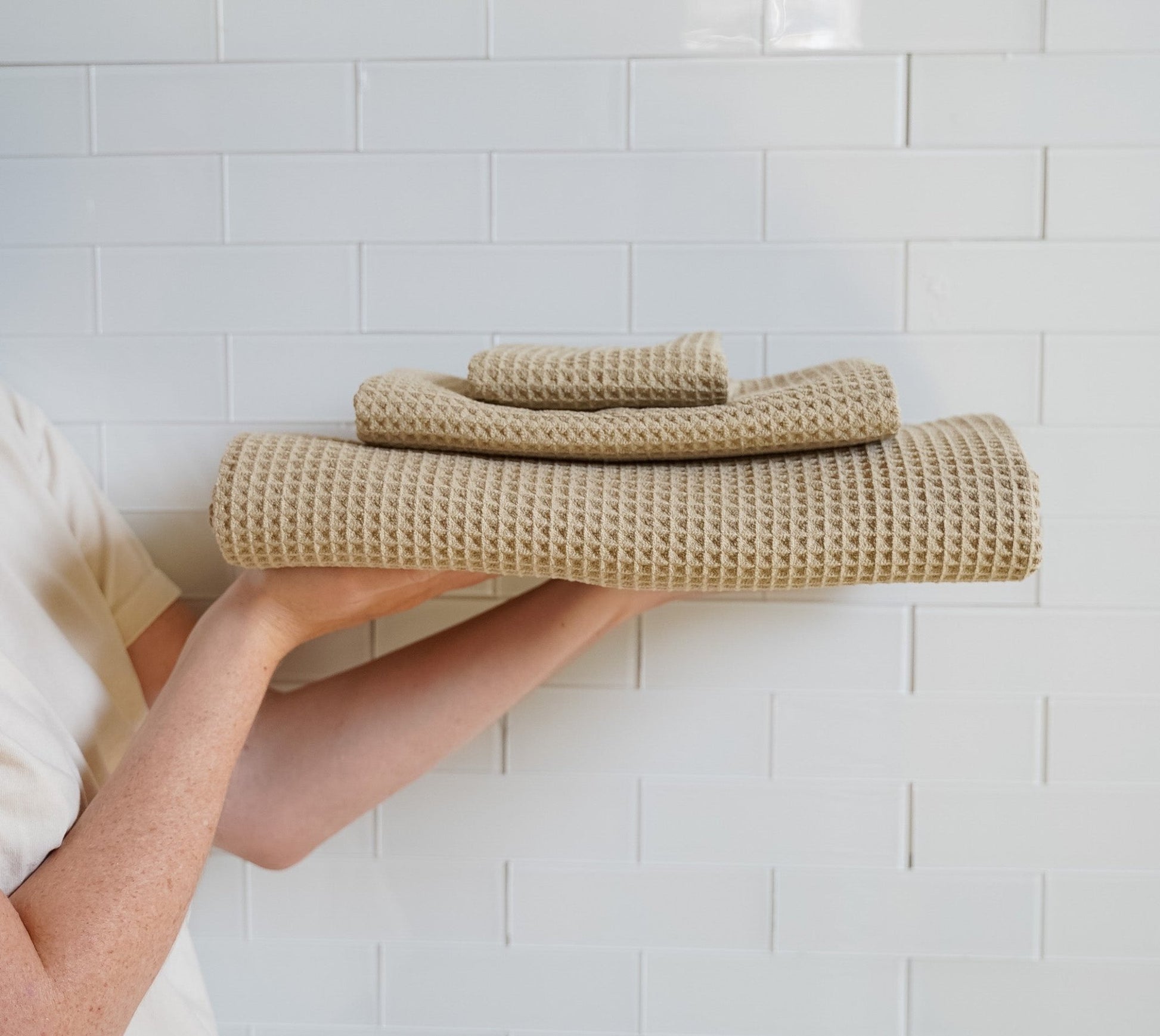Almond Sunday Face Towel - Loom Loom