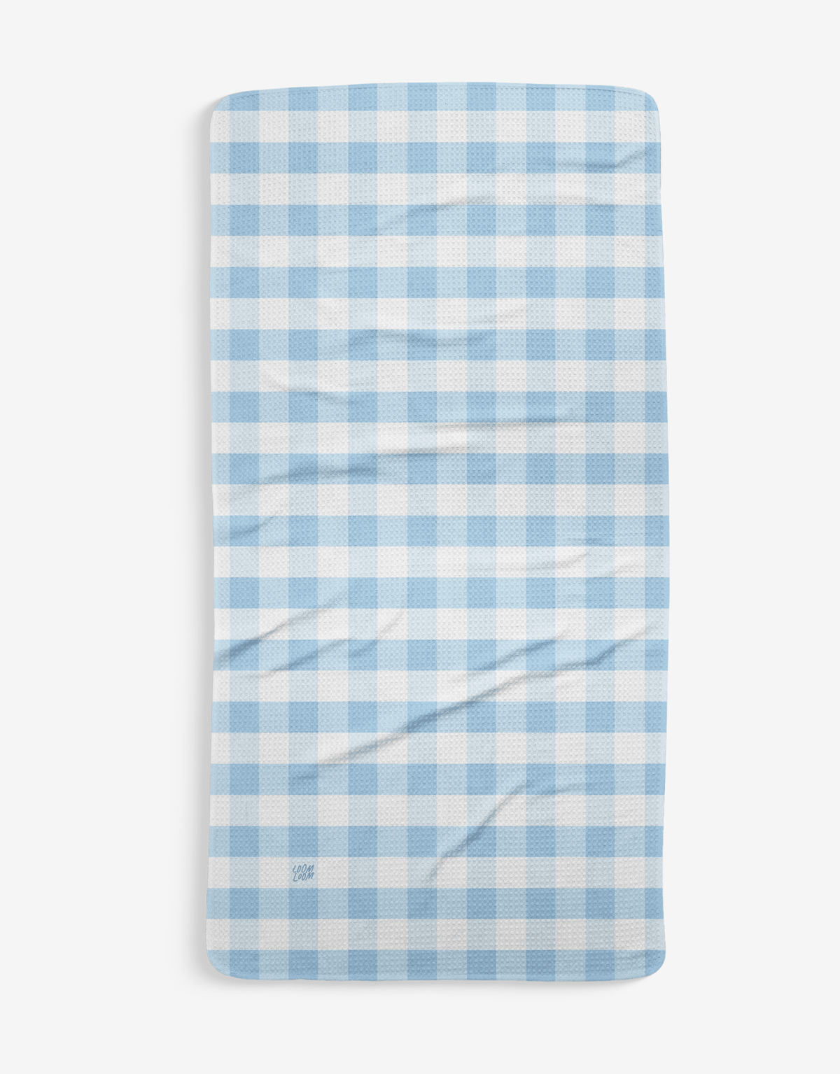 Baby Blue Gingham Bath Towel - Loom Loom