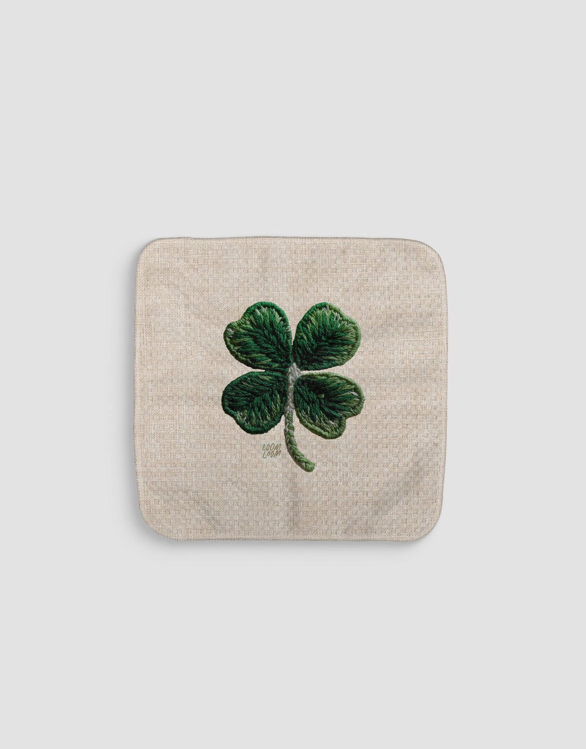 Big Embroidered Shamrock Dishcloth - Loom Loom