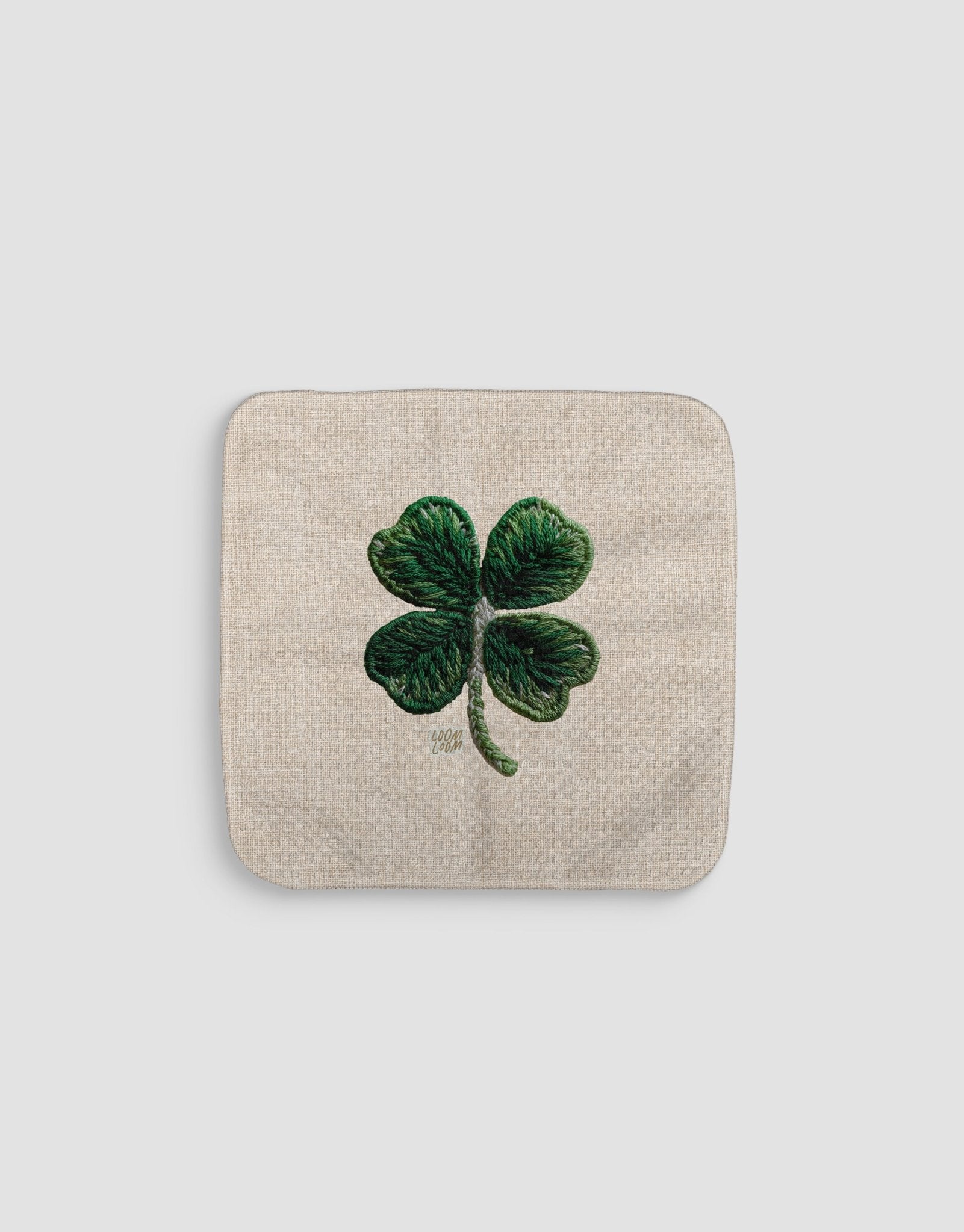 Big Embroidered Shamrock Dishcloth - Loom Loom