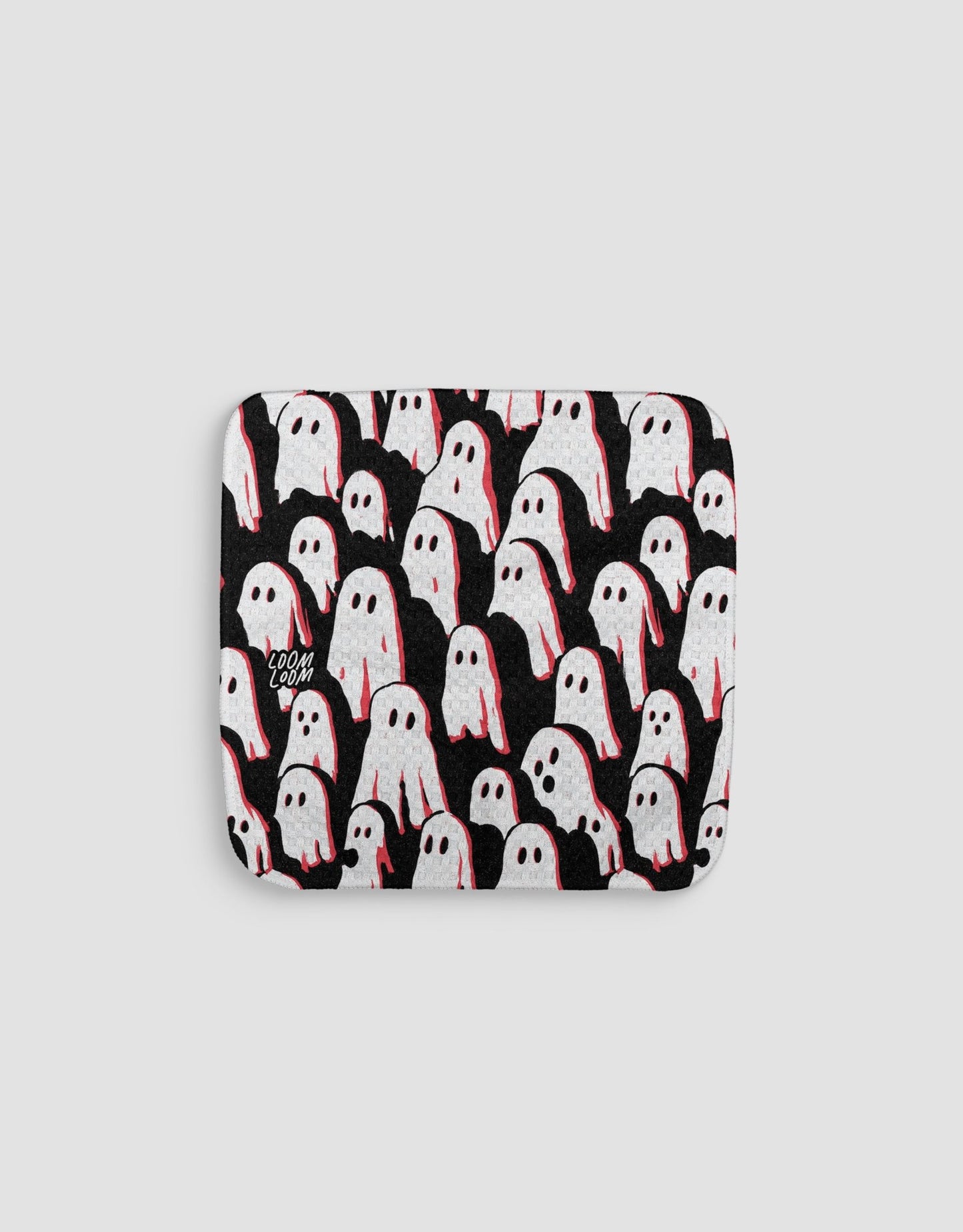 Black Red Ghost Crowd Dishcloth - Loom Loom