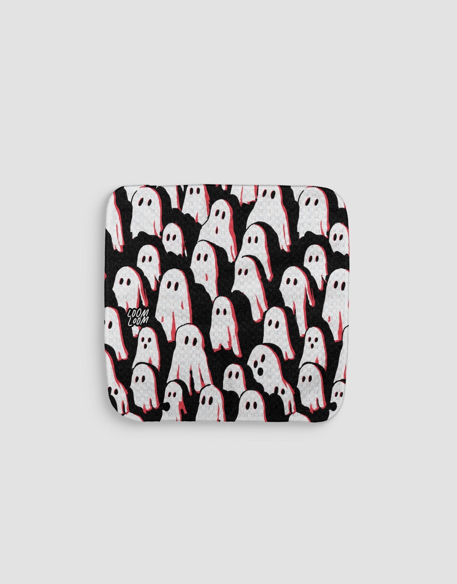 Black Red Ghost Crowd Dishcloth - Loom Loom