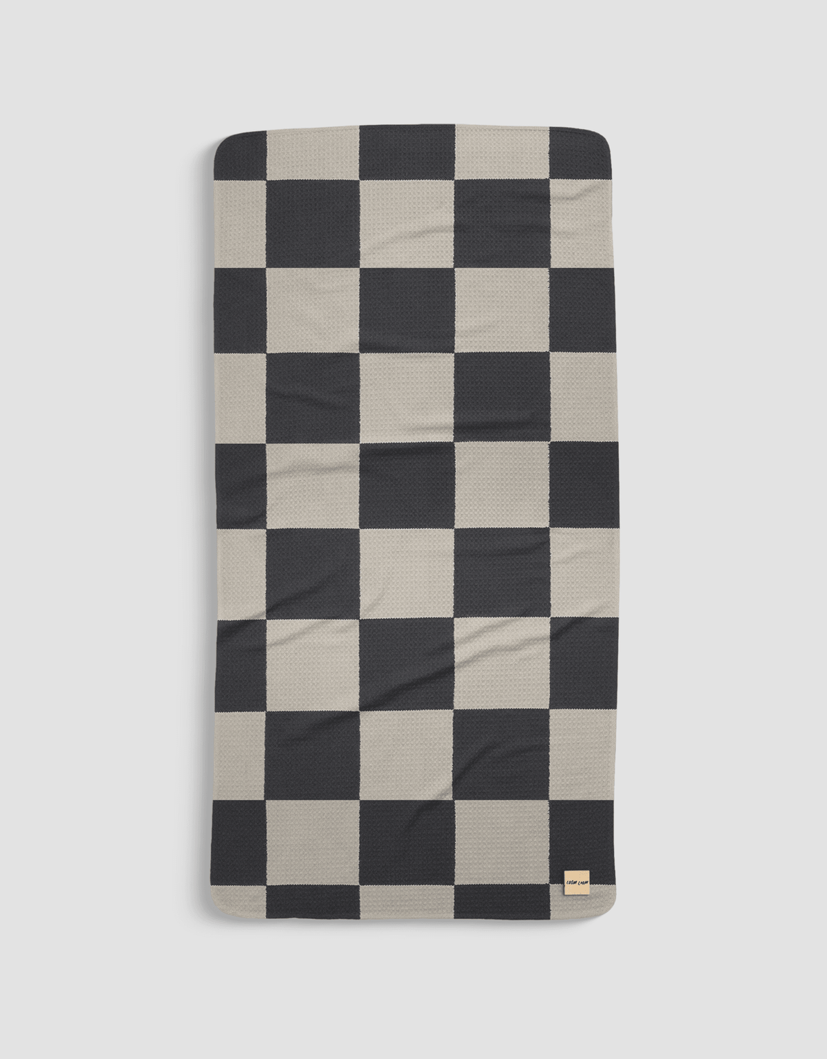 Black White Checkerboard Bath Towel - Loom Loom