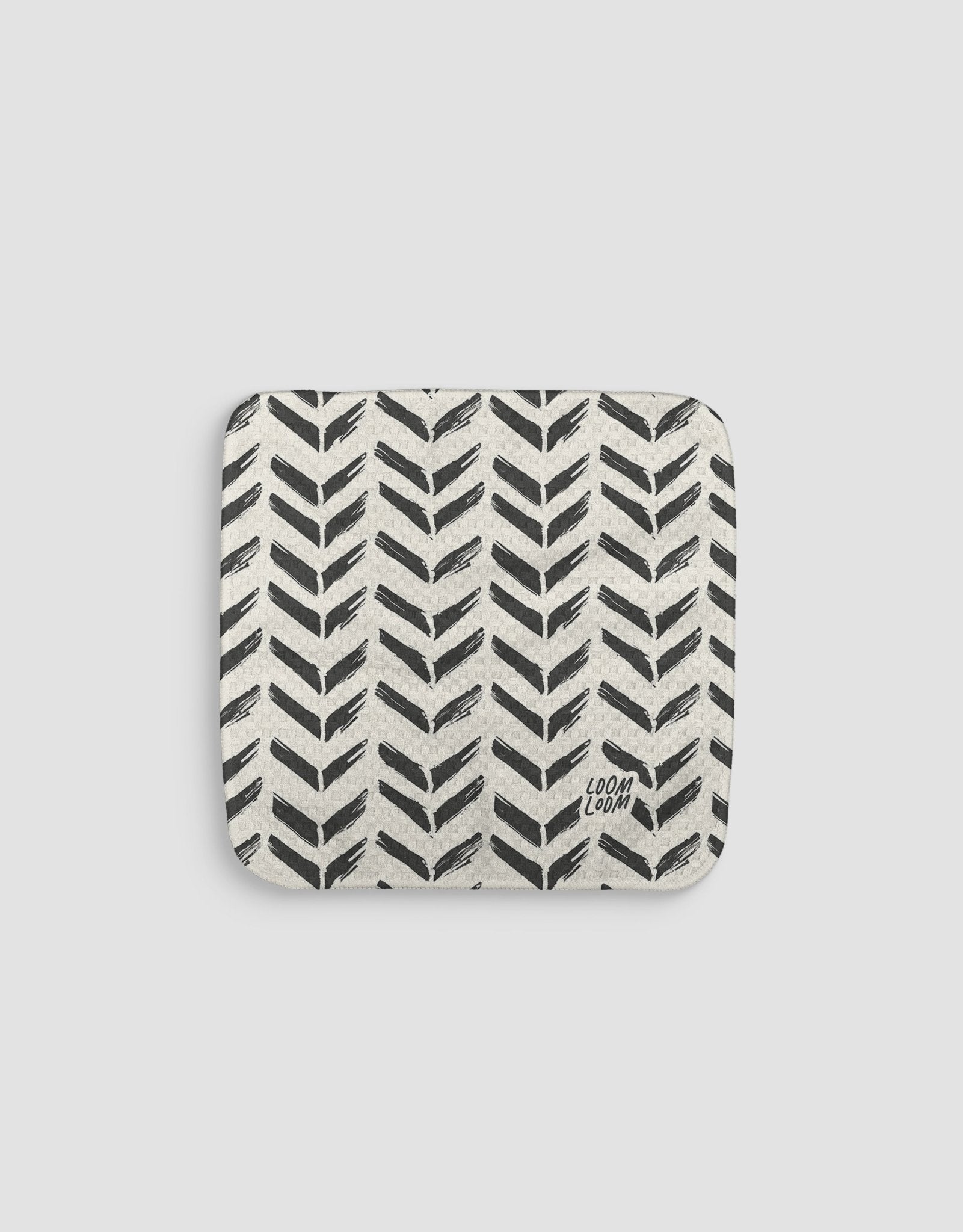 Black White Chevrons Dishcloth - Loom Loom
