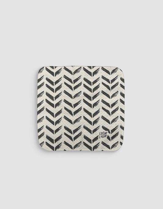 Black White Chevrons Dishcloth - Loom Loom