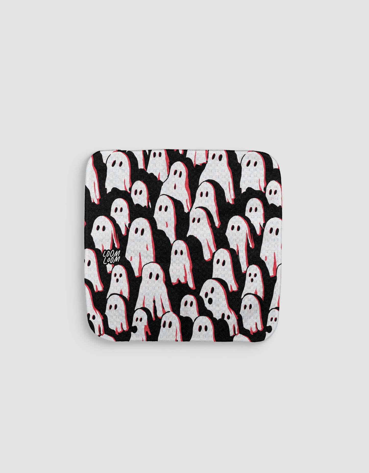 Black Red Ghost Crowd Dishcloth