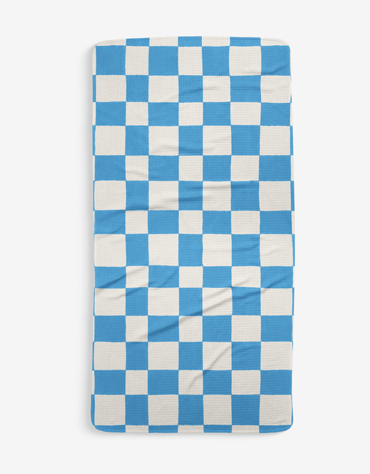 Blue Check Bath Towel - Loom Loom