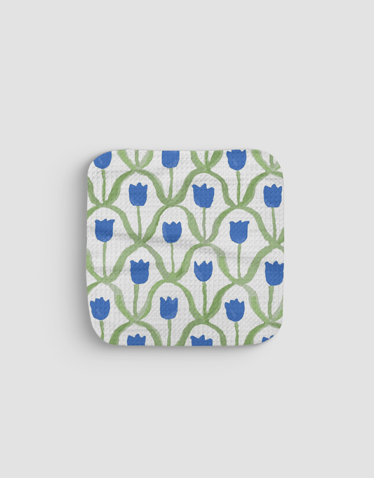 Blue Flowers Dishcloth - Loom Loom