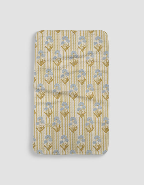 Blue Flowers On Stripes