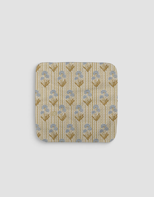 Blue Flowers On Stripes Dishcloth - Loom Loom