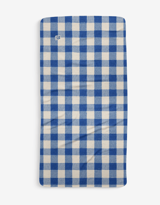 Blue Woven Gingham Bath Towel - Loom Loom