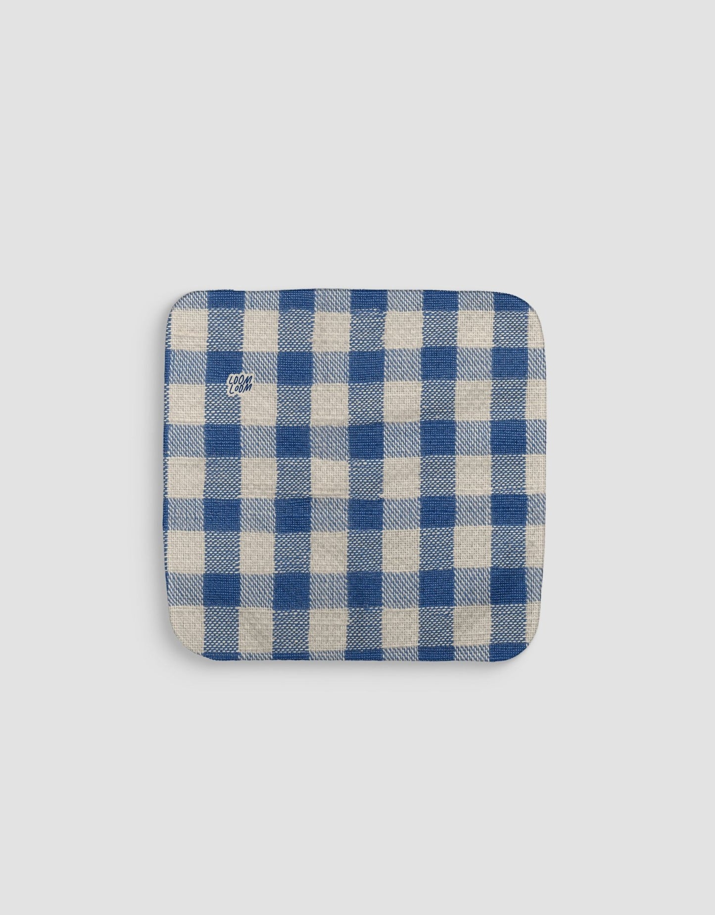 Blue Woven Gingham Dishcloth - Loom Loom