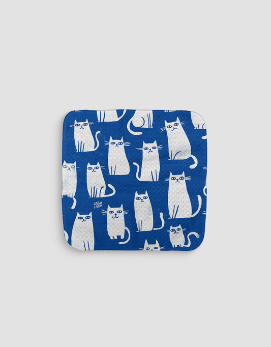 Blue Cats Dishcloth