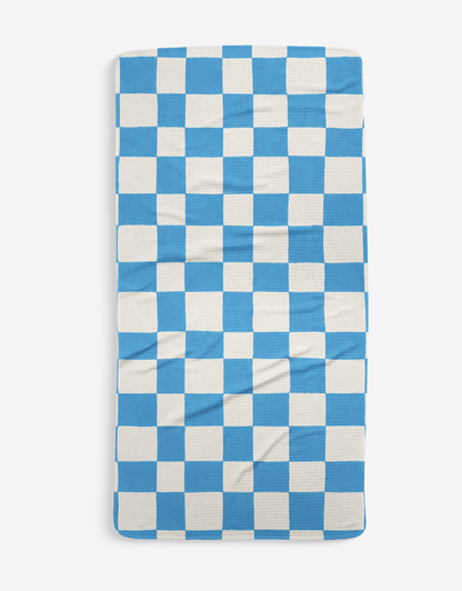 Blue Check Bath Towel