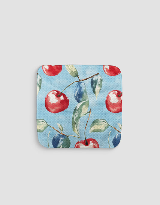Blue Cherries Dishcloth